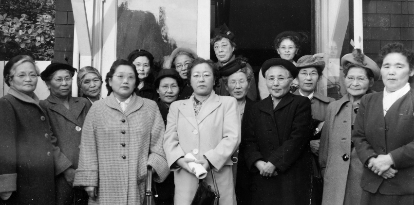 Issei (first generation Japanese American) women at the Japanese Methodist Episcopal Church