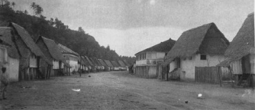 Ladrone Islands, Guam, main street of Agana or Hagåtña, ca, 1899–1900.