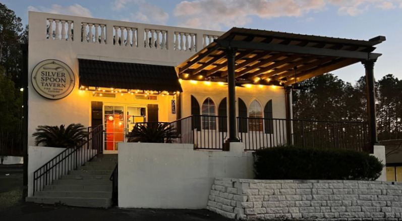 The exterior of Silver Spoon Tavern Fine Indian Dining in Columbia