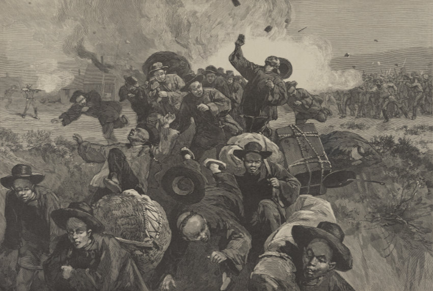 The massacre of Chinese at Rock Springs, Wyoming, Harper’s Weekly, September 26, 1885