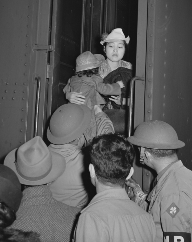 The evacuation of Japanese Americans from West Coast