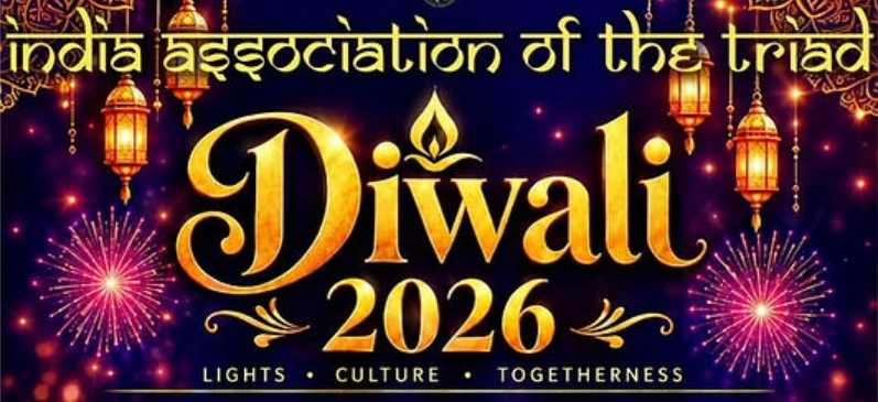 What's On - India Association of the Triad - Diwali 2026 Poster