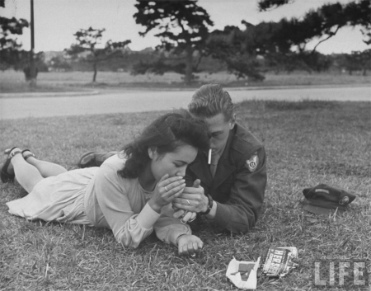 U.S. servicemen were not supposed to fraternize with Japanese women, but they did.