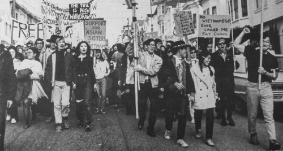 AAPA members at an anti-Vietnam War march.